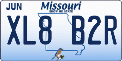 MO license plate XL8B2R
