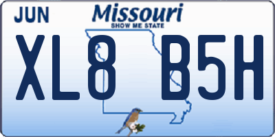 MO license plate XL8B5H