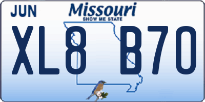 MO license plate XL8B7O