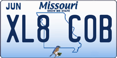 MO license plate XL8C0B
