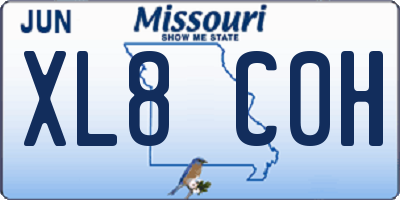 MO license plate XL8C0H