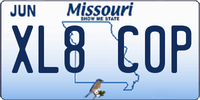 MO license plate XL8C0P