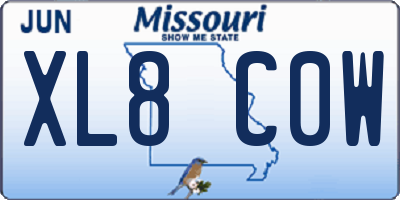 MO license plate XL8C0W