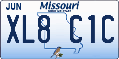 MO license plate XL8C1C