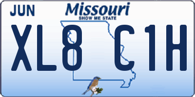 MO license plate XL8C1H