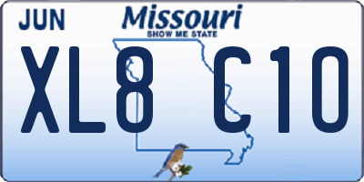 MO license plate XL8C1O