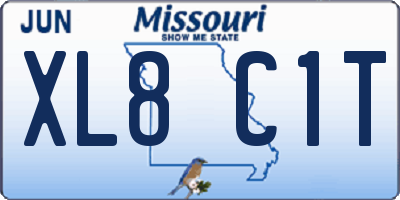 MO license plate XL8C1T