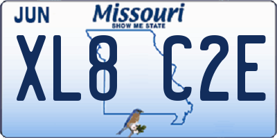MO license plate XL8C2E