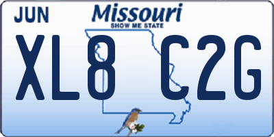 MO license plate XL8C2G