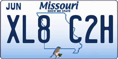 MO license plate XL8C2H