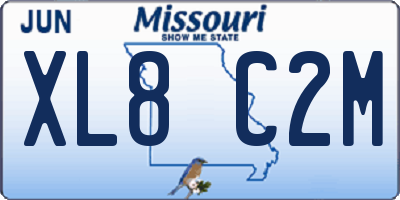 MO license plate XL8C2M