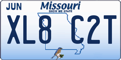 MO license plate XL8C2T