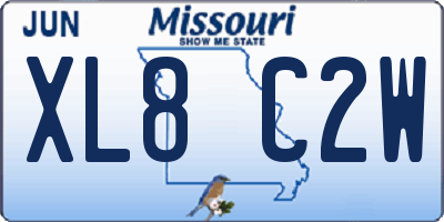 MO license plate XL8C2W