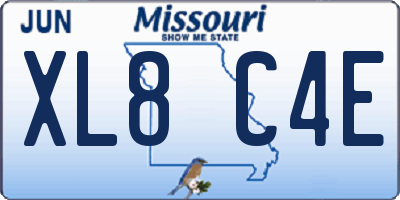MO license plate XL8C4E