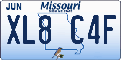 MO license plate XL8C4F