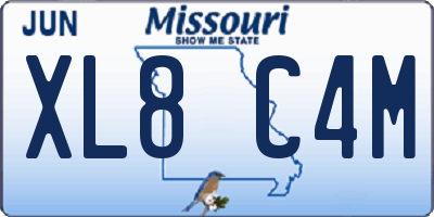 MO license plate XL8C4M