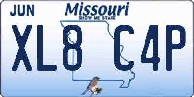 MO license plate XL8C4P