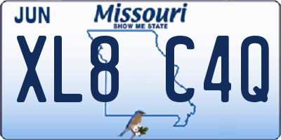 MO license plate XL8C4Q
