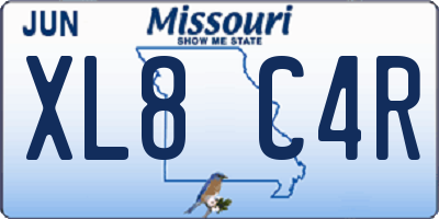 MO license plate XL8C4R