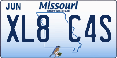 MO license plate XL8C4S