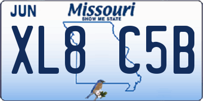 MO license plate XL8C5B