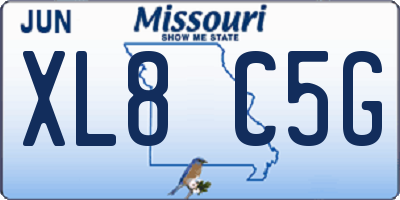MO license plate XL8C5G