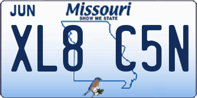 MO license plate XL8C5N