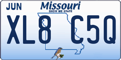 MO license plate XL8C5Q