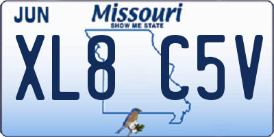 MO license plate XL8C5V
