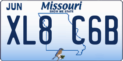 MO license plate XL8C6B