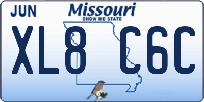 MO license plate XL8C6C