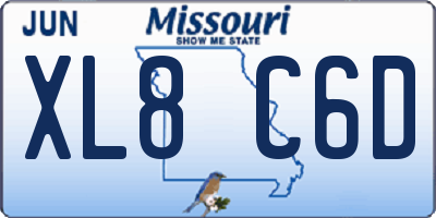 MO license plate XL8C6D