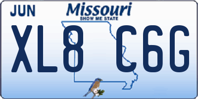 MO license plate XL8C6G