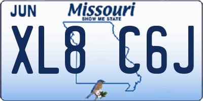 MO license plate XL8C6J