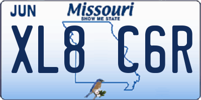 MO license plate XL8C6R