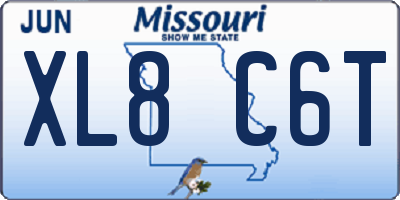 MO license plate XL8C6T