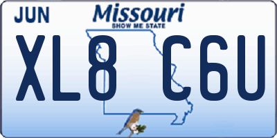 MO license plate XL8C6U