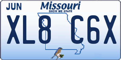 MO license plate XL8C6X