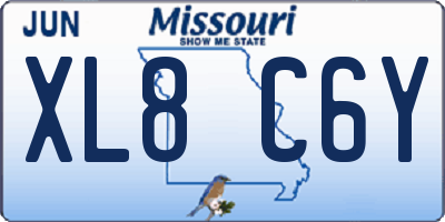MO license plate XL8C6Y