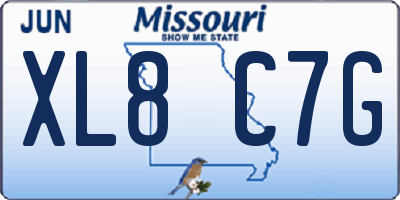 MO license plate XL8C7G