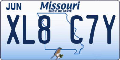 MO license plate XL8C7Y