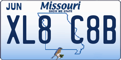 MO license plate XL8C8B