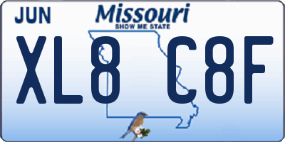 MO license plate XL8C8F