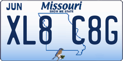 MO license plate XL8C8G