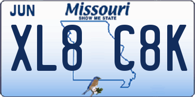 MO license plate XL8C8K