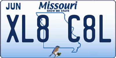 MO license plate XL8C8L