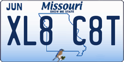 MO license plate XL8C8T