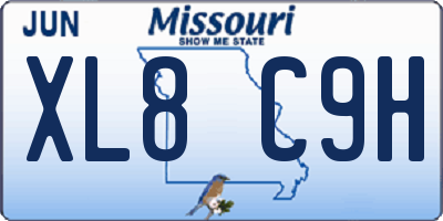 MO license plate XL8C9H