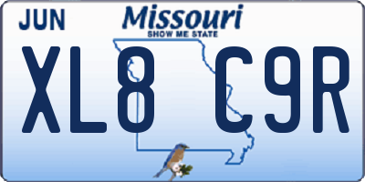 MO license plate XL8C9R