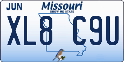 MO license plate XL8C9U
